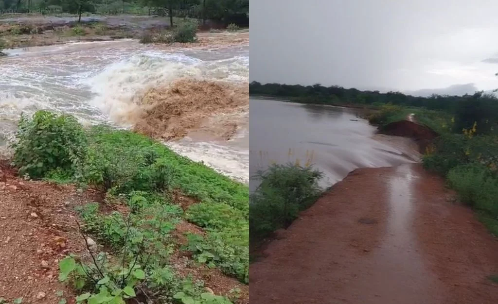 São Lourenço e Dirceu Arcoverde no Sul do Piauí entra em “alerta máximo” após rompimento de barragens