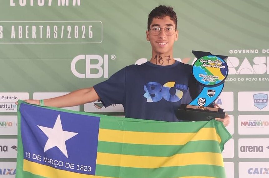 Nadador piauiense conquista ouro em etapa nacional de águas abertas e garante índice para os Jogos da Juventude 2026