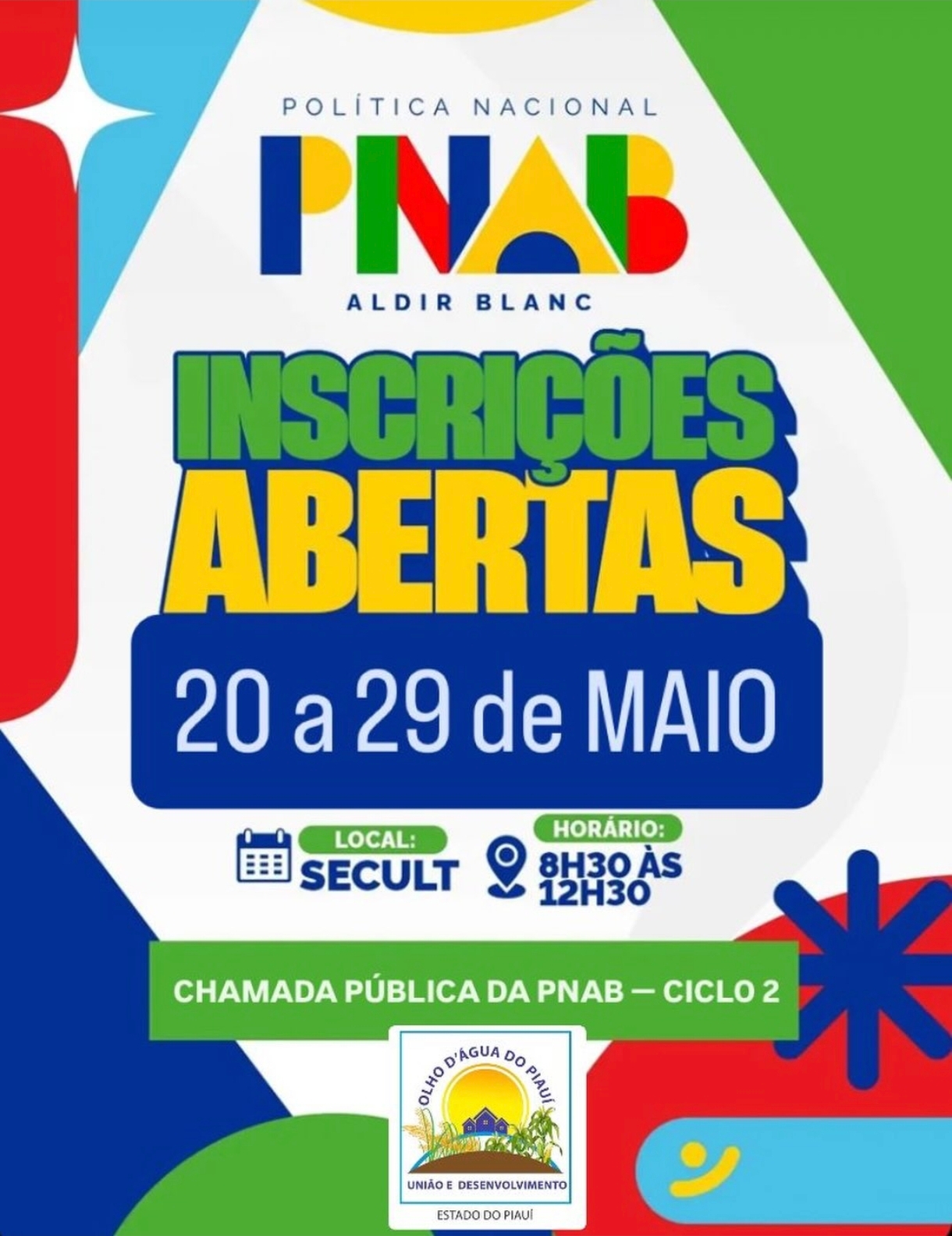 Olho D'Água do Piauí fortalece a cultura local com abertura das inscrições da PNAB - Ciclo 2