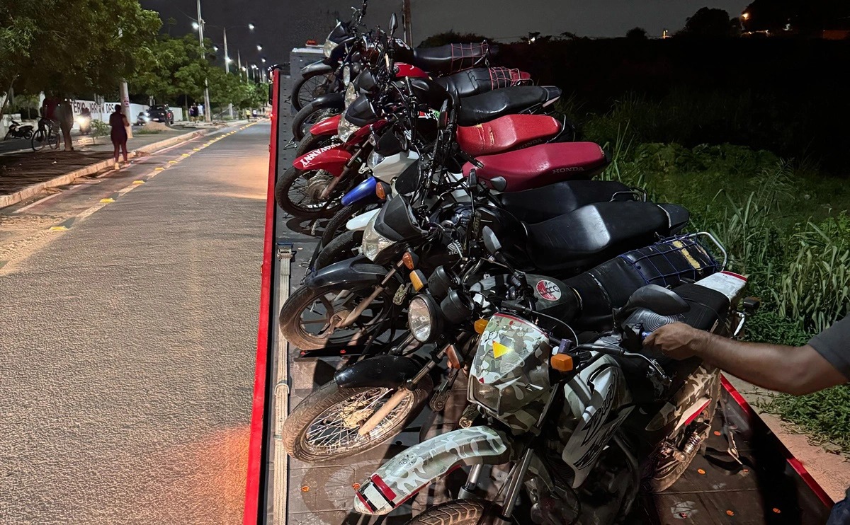 Fiscalização da Strans apreende motocicletas sem placa e com “kadron” na zona Sul