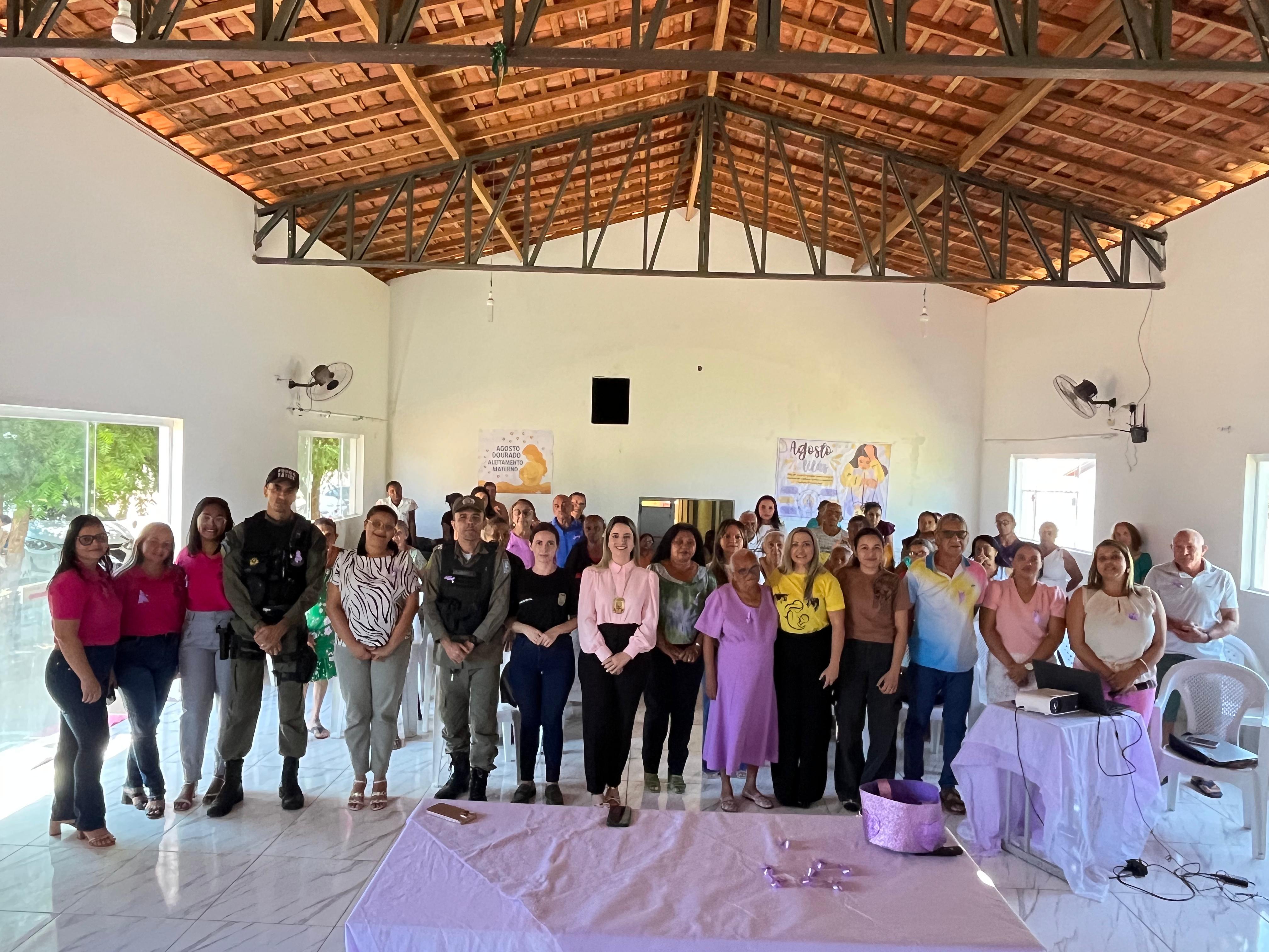 Olho D'Água do Piauí realiza evento sobre Agosto Lilás e em parceria com saúde Agosto Dourado