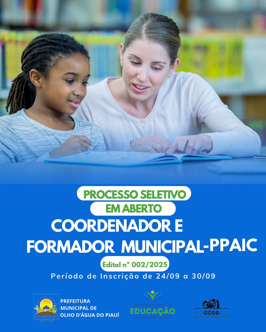 Prefeitura de Olho D'Água do Piauí abre processo seletivo para Formador Municipal-PPAIC