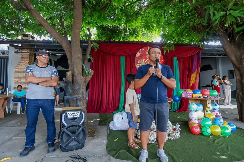 Capitão Fábio Abreu participa da confraternização do Pelotão Mirim da RONE
