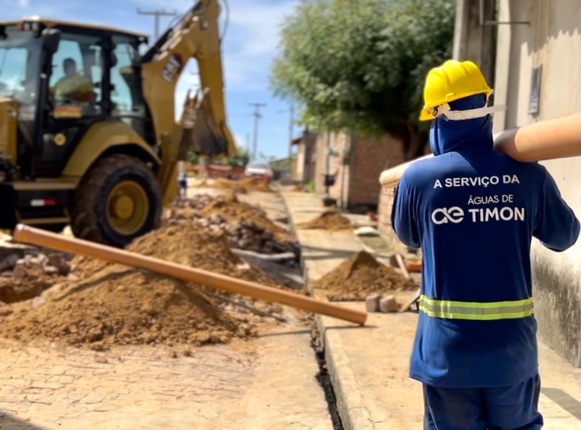 Águas de Timon atinge a marca de 264 km de rede de esgoto implantada e recuperada na cidade
