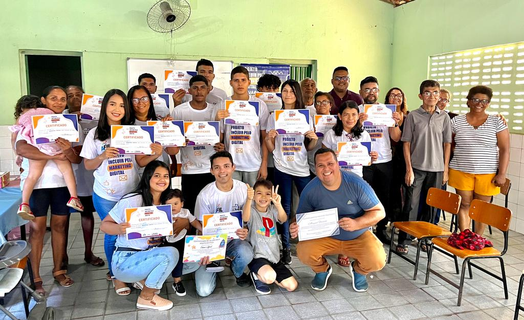 Fundação Wall Ferraz realizou certificação do projeto “Incluir pelo Marketing Digital”, na zona Sul de Teresina