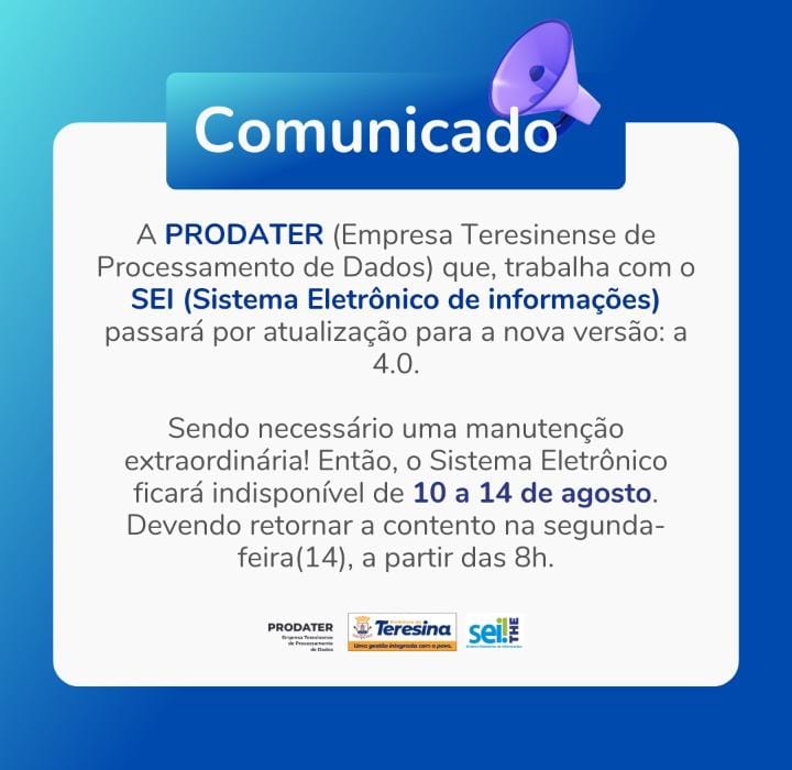 Sistema Eletrônico de Informações (SEI) passa por atualização para a versão 4.0