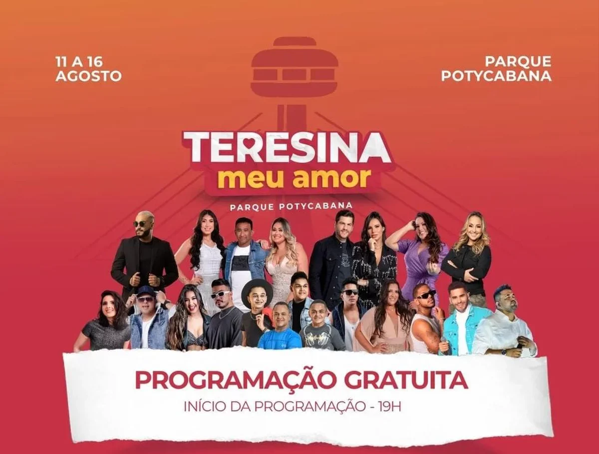 Festival presenteia Teresina com shows gratuitos no Parque Potycabana