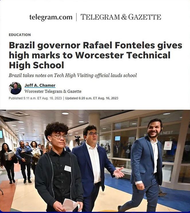 Visita do governador Rafael Fonteles aos Estados Unidos é destaque na imprensa norte-americana