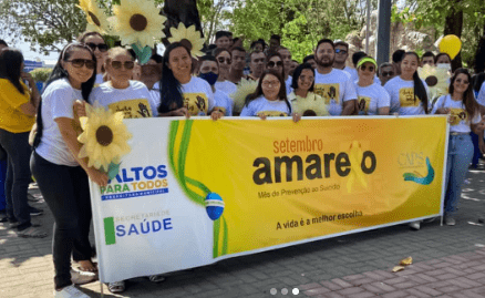 Prefeitura de Altos realiza caminhada em alusão ao mês setembro amarelo