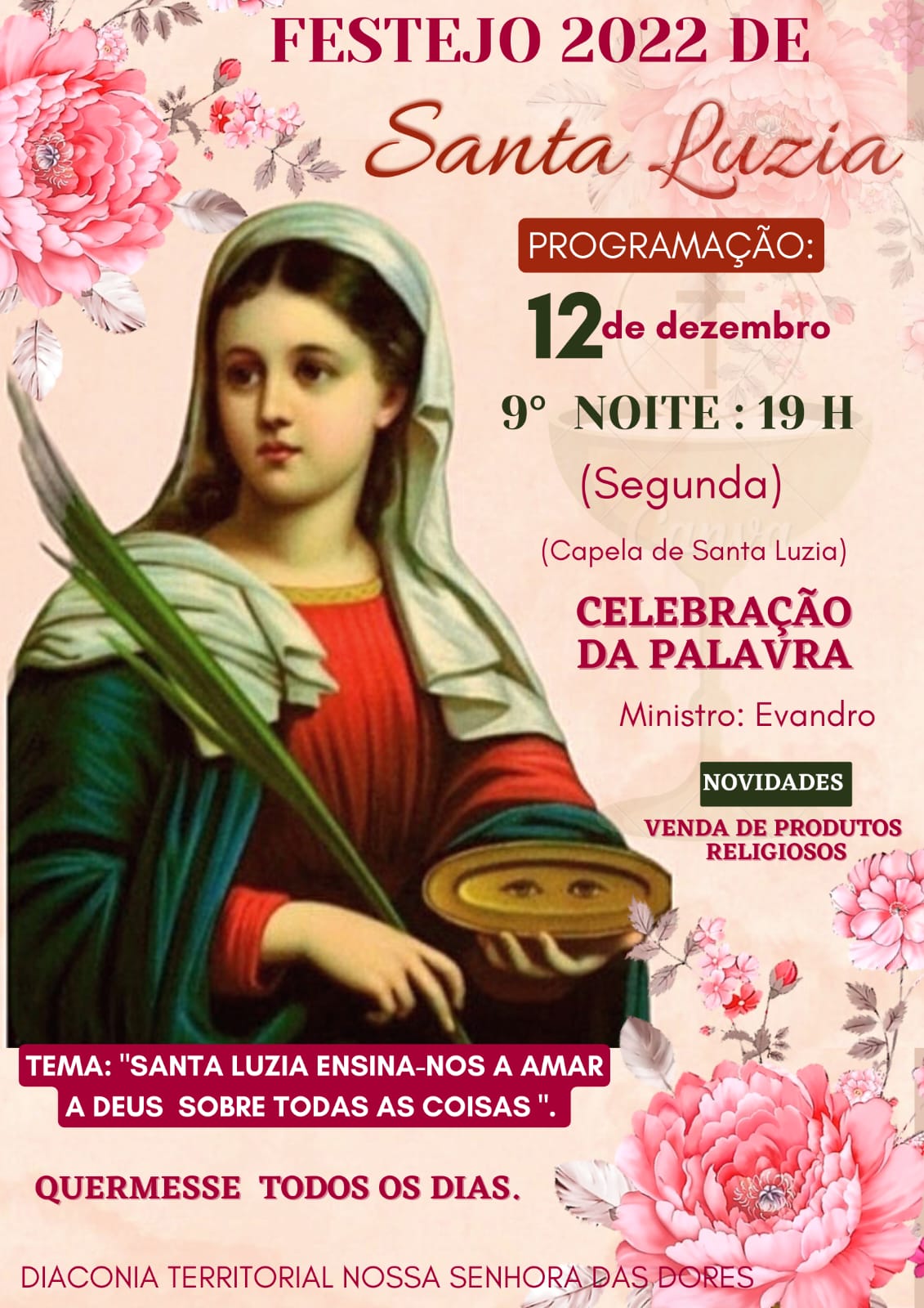 Diaconia de Olho D'água celebra  festejo de Santa Luiza