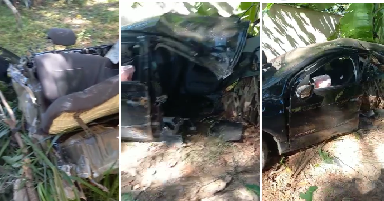 Carro parte ao meio em acidente na BR-343 em Teresina e motorista sobrevive
