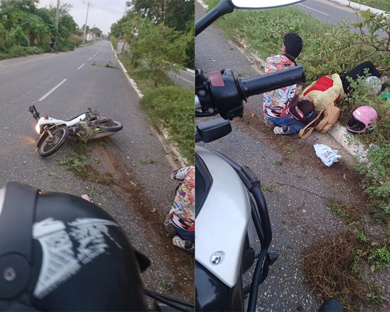 Gestante fica ferida em acidente de trânsito na zona sul de Teresina