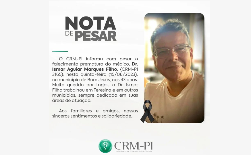 CRM-PI lamenta morte do cardiologista Ismar Marques