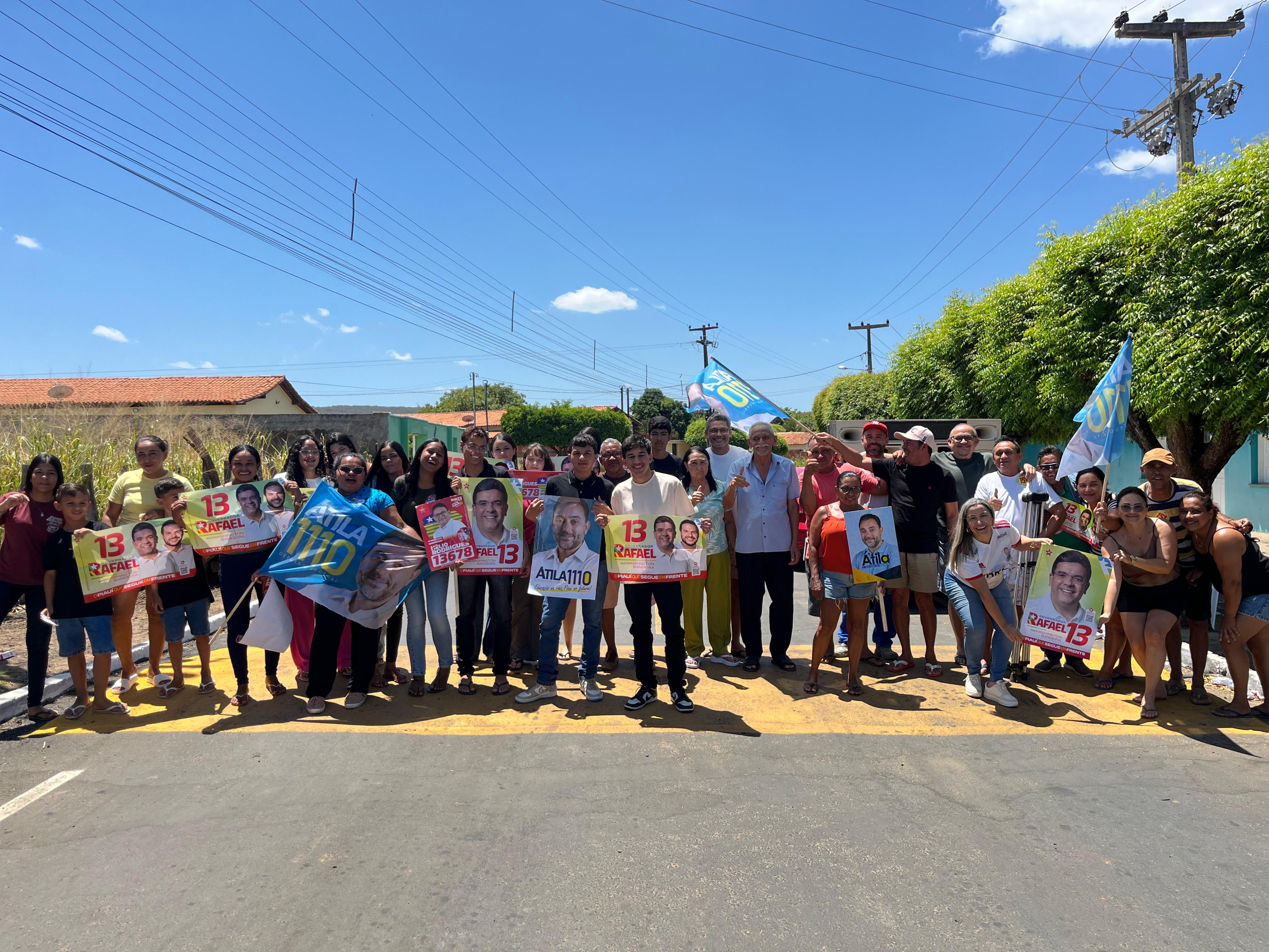 Olho D'Água do Piauí realiza adesivaço em apoio a candidatos nas eleições de 2026
